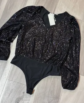 Long Sleeve Sequin Bodysuit