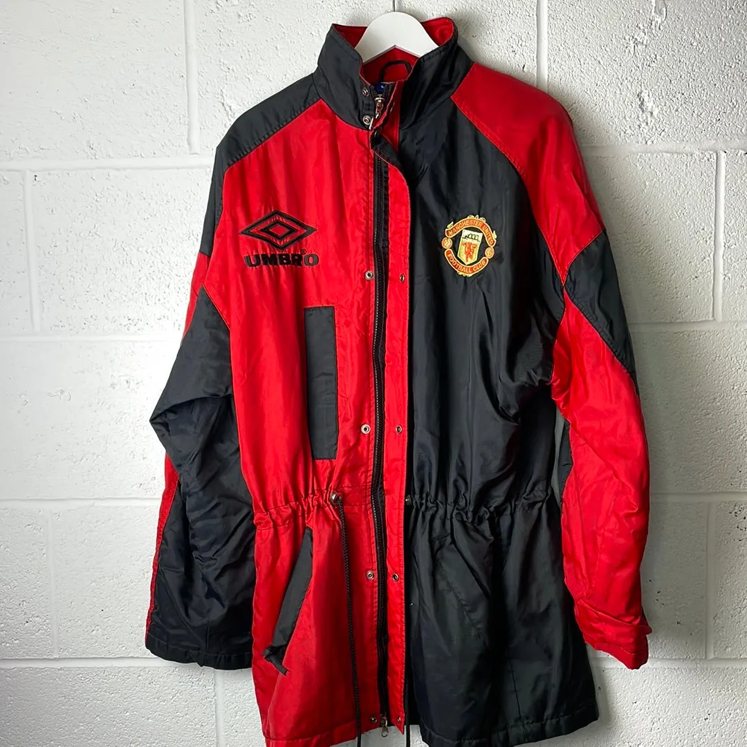 Manchester United 1992/1993 Managers Bench Coat - Medium - Vintage Umbro Jacket