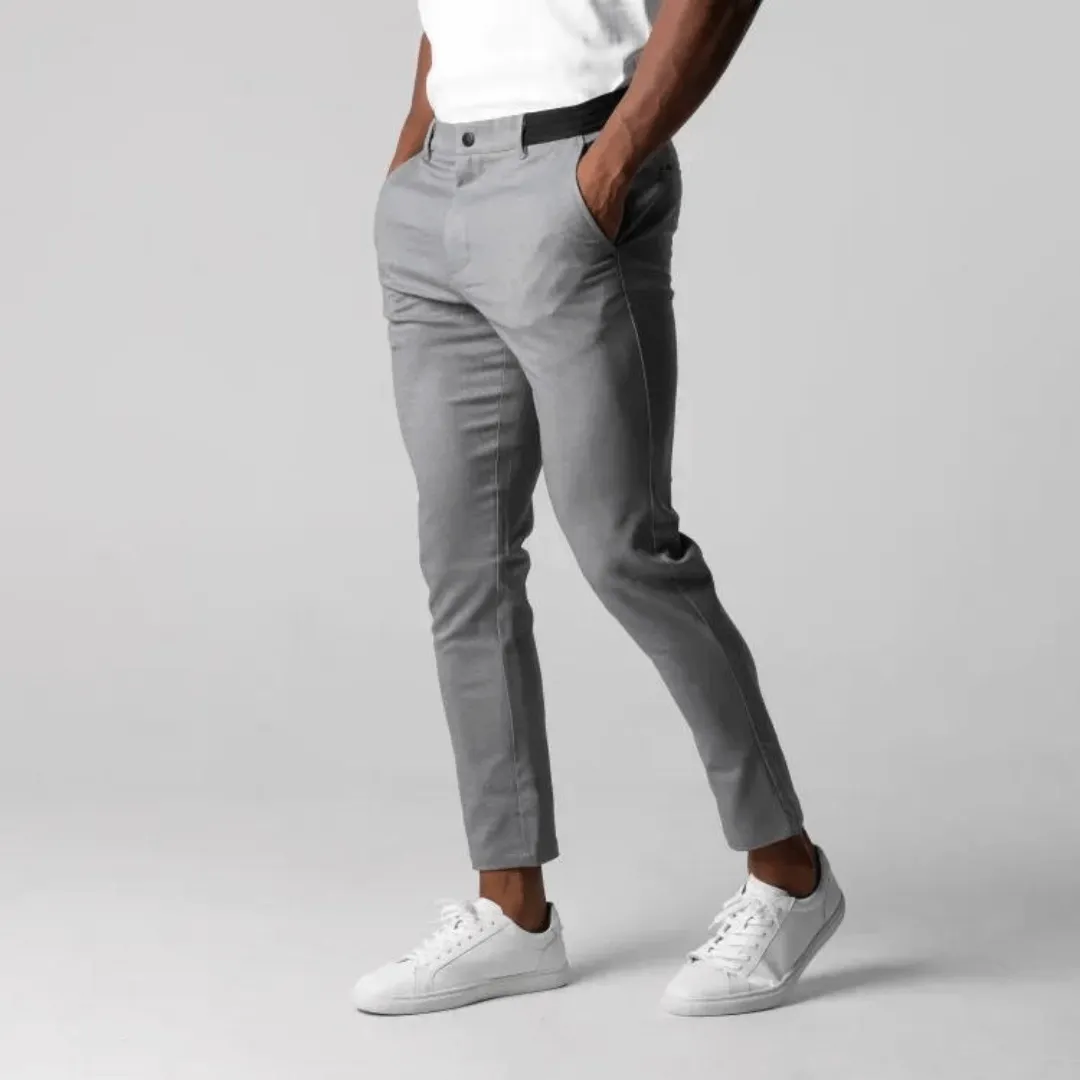 Men's Performance Chinos with Elastic Waist