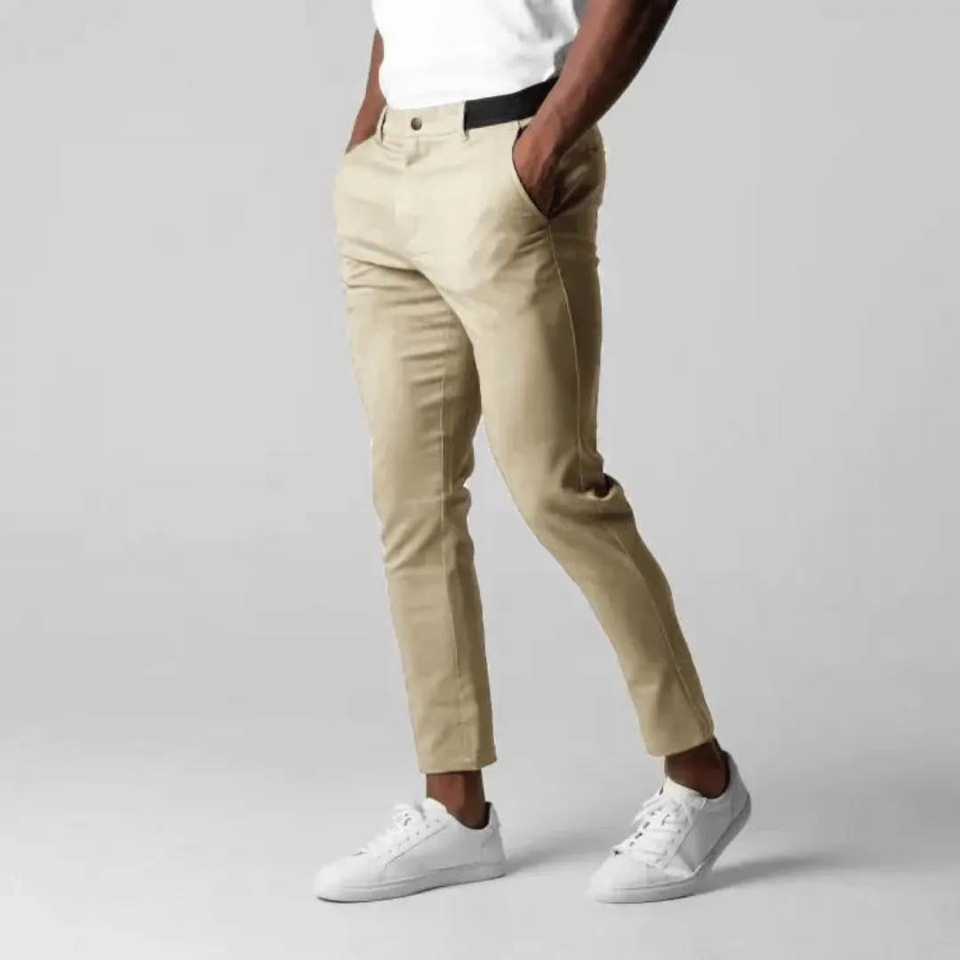 Men's Performance Chinos with Elastic Waist
