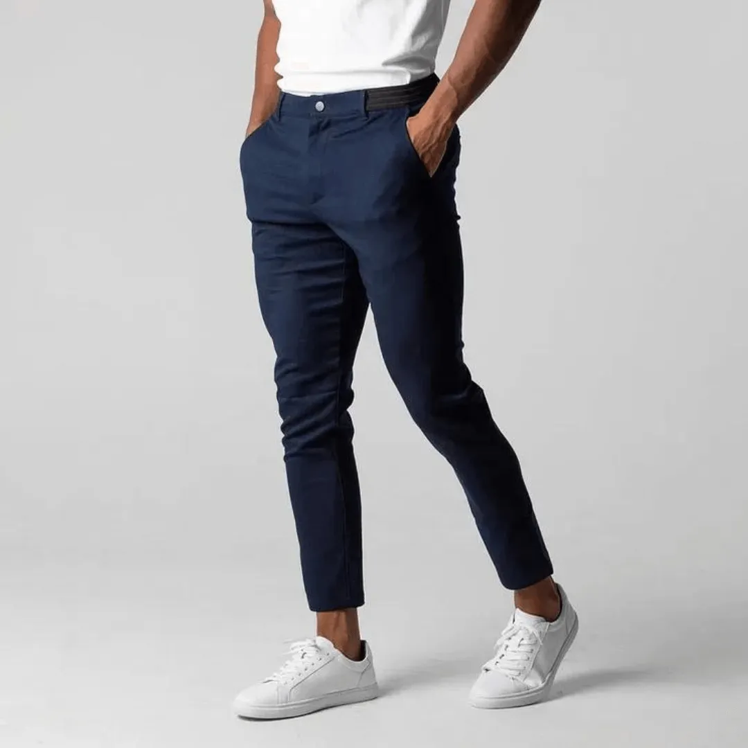Men's Performance Chinos with Elastic Waist