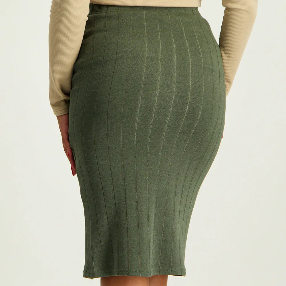 Olive Pencil Skirt
