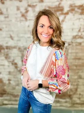 Perla Mixed Print Top