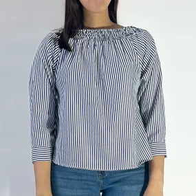 Petrol Ladies Basic Woven Shirt Boxy Fitting Woven Fabric 167046 (Peacoat)