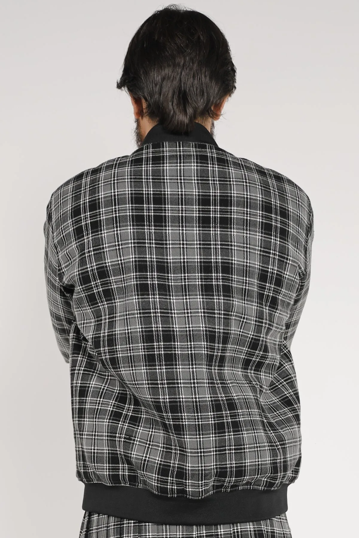 Plaid Bomber Jacket