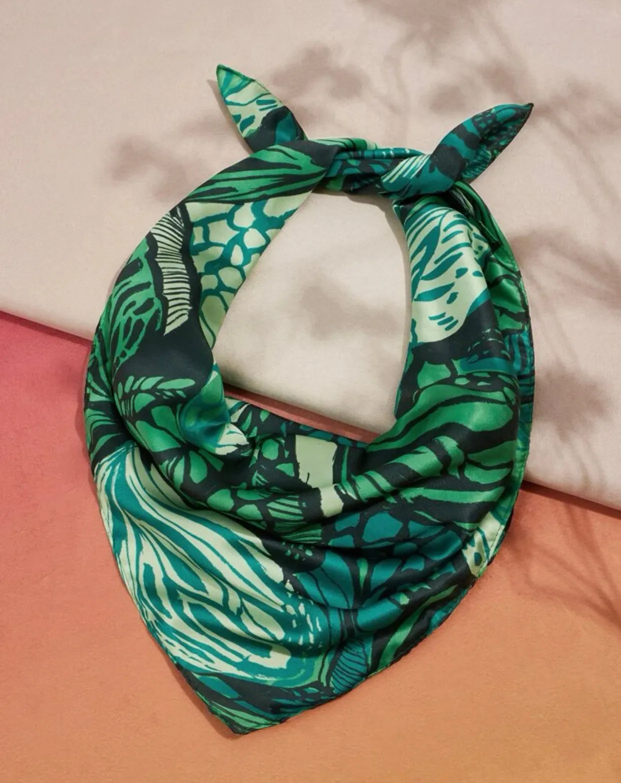 Plant print bandana