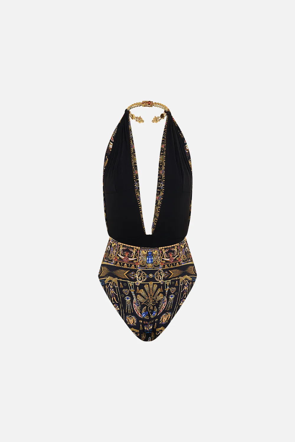 PLUNGE BODYSUIT WITH NECK TRIM CARTOUCHE KINGDOM
