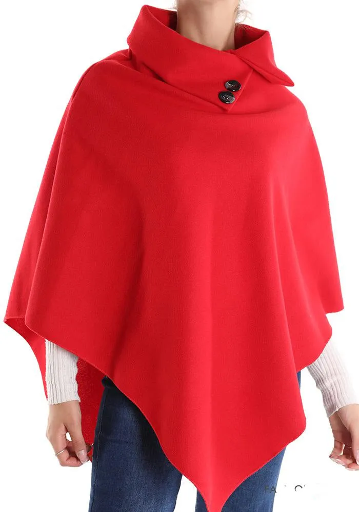 Polywool One size Designer Cape Poncho, Women winter cape