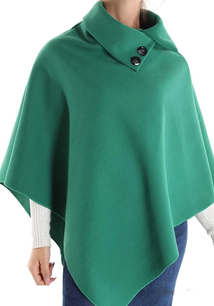 Polywool One size Designer Cape Poncho, Women winter cape