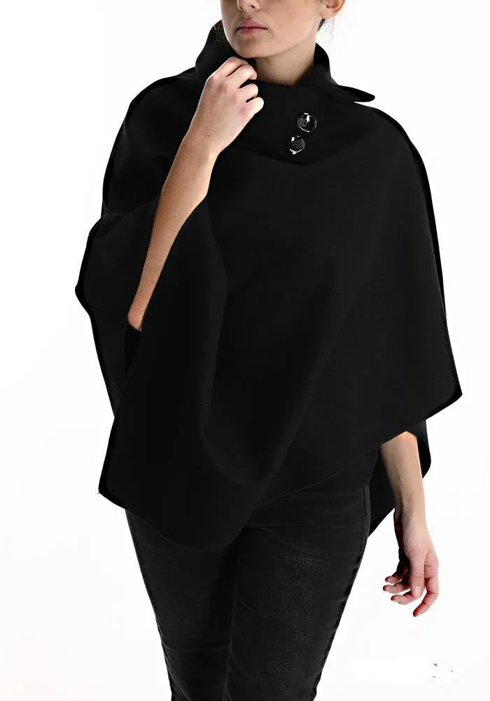 Polywool One size Designer Cape Poncho, Women winter cape