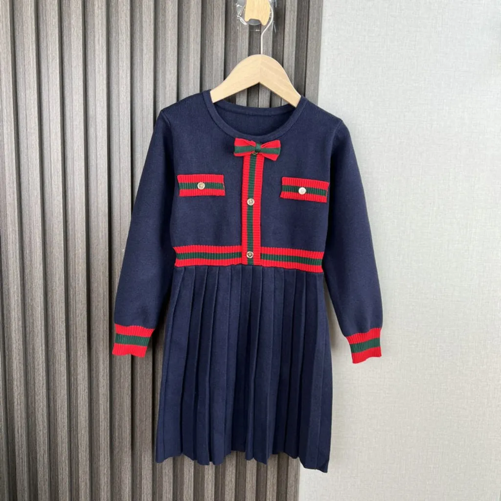 Premium Knit Cotton Classy Girls' Dress