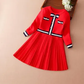 Premium Knit Cotton Classy Girls' Dress