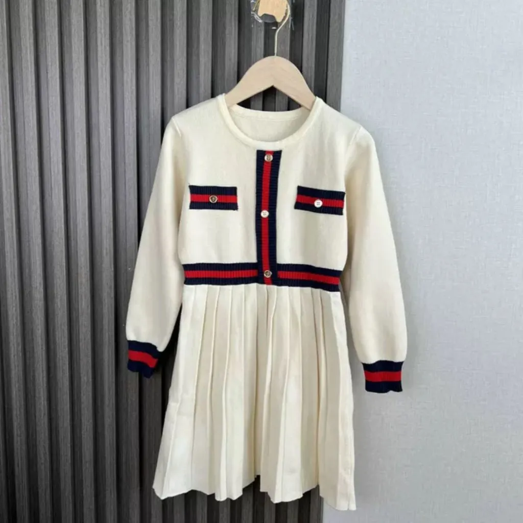 Premium Knit Cotton Classy Girls' Dress