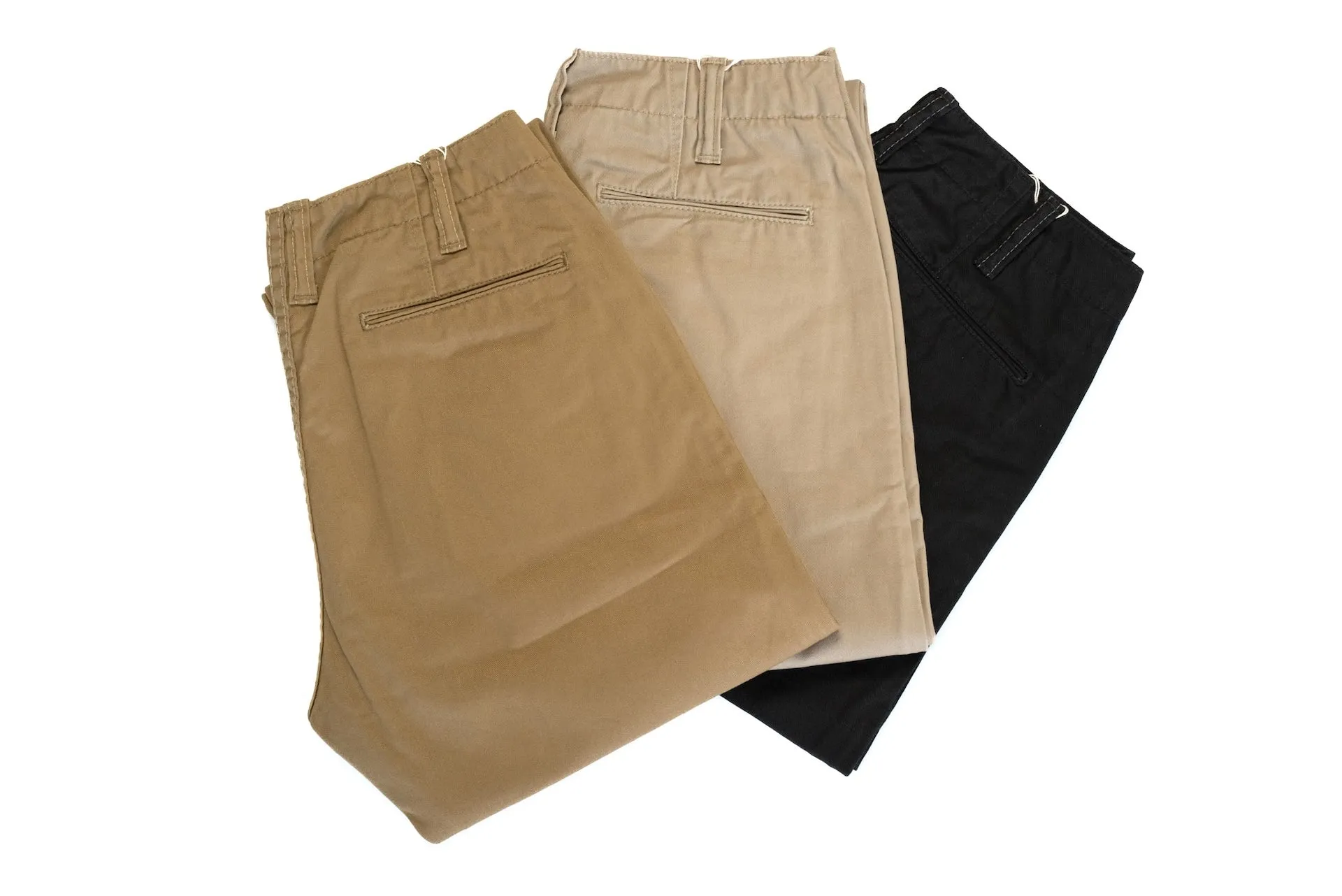 Pure Blue Japan 12oz High-Density "Worker's" Chinos (Beige)