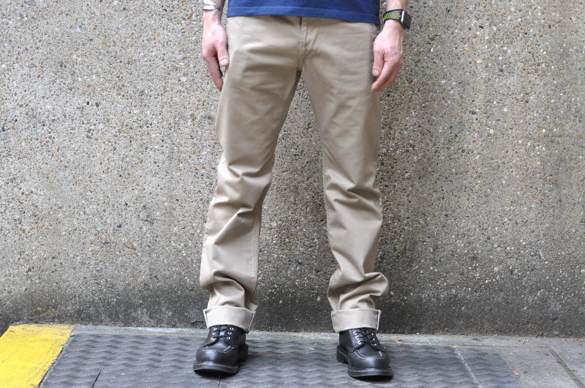 Pure Blue Japan 12oz High-Density "Worker's" Chinos (Beige)