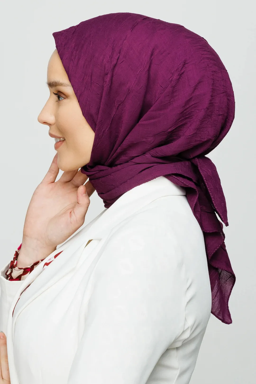 Purple Bamboo Square Scarf