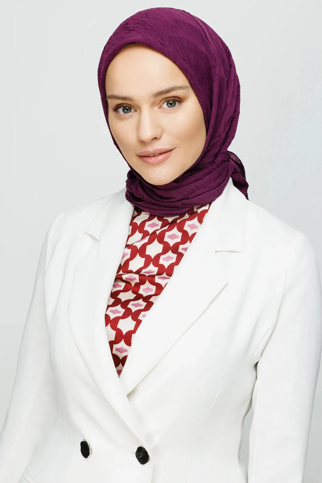 Purple Bamboo Square Scarf