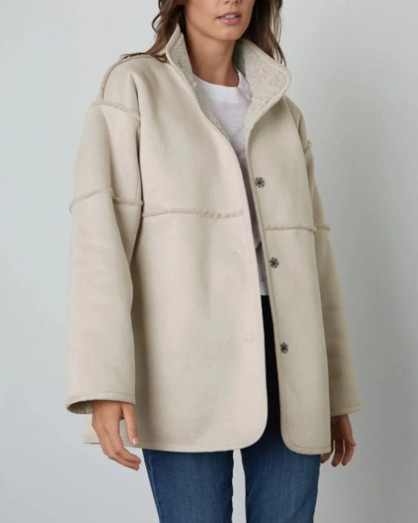 "Albany Reversible" Faux Shearling Jacket