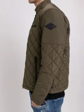 Replay Green Quilted Biker