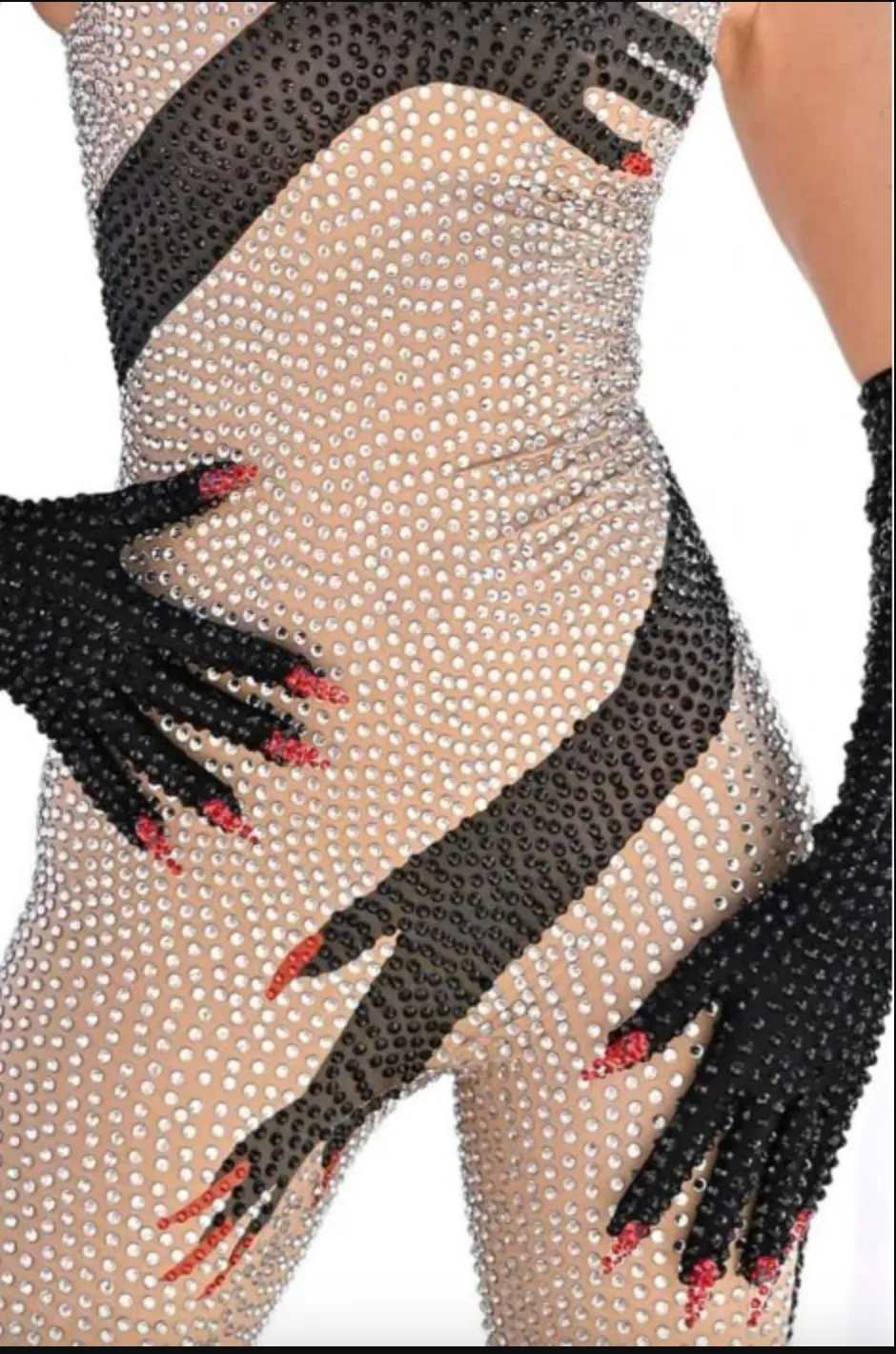 Rhinestone Jumpsuit Sparkling Bodysuit Rhinestone Beyonce Costume Party Outfit Party Performance Drag Costume