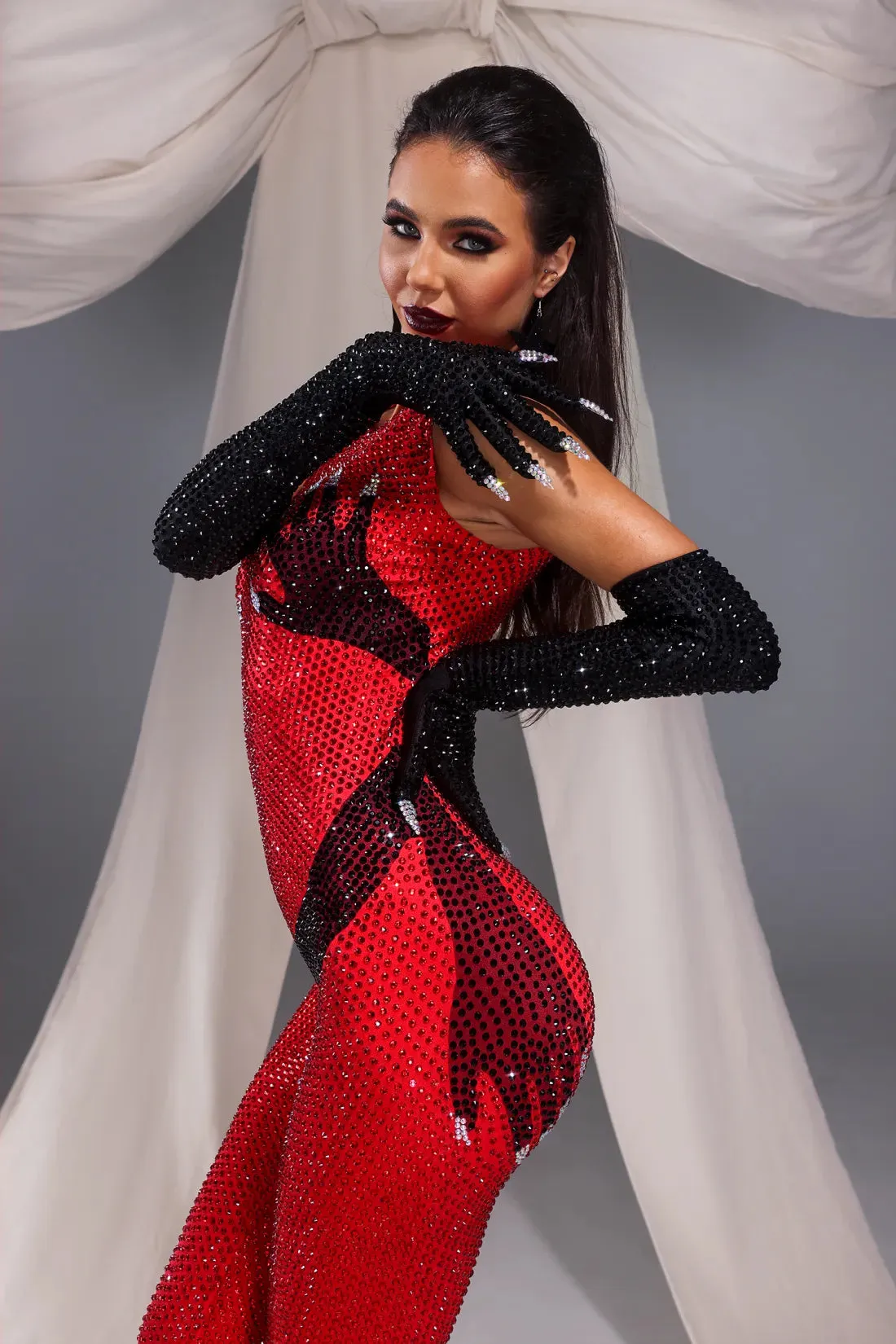 Rhinestone Jumpsuit Sparkling Bodysuit Rhinestone Beyonce Costume Party Outfit Party Performance Drag Costume