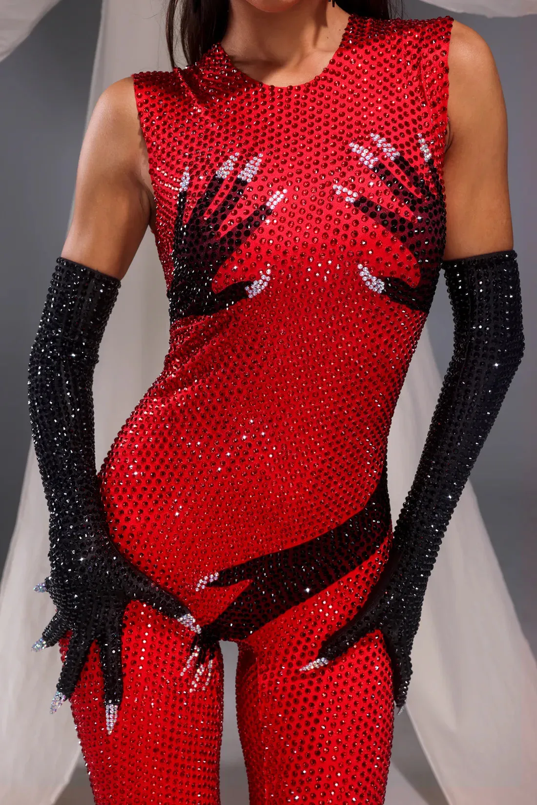 Rhinestone Jumpsuit Sparkling Bodysuit Rhinestone Beyonce Costume Party Outfit Party Performance Drag Costume