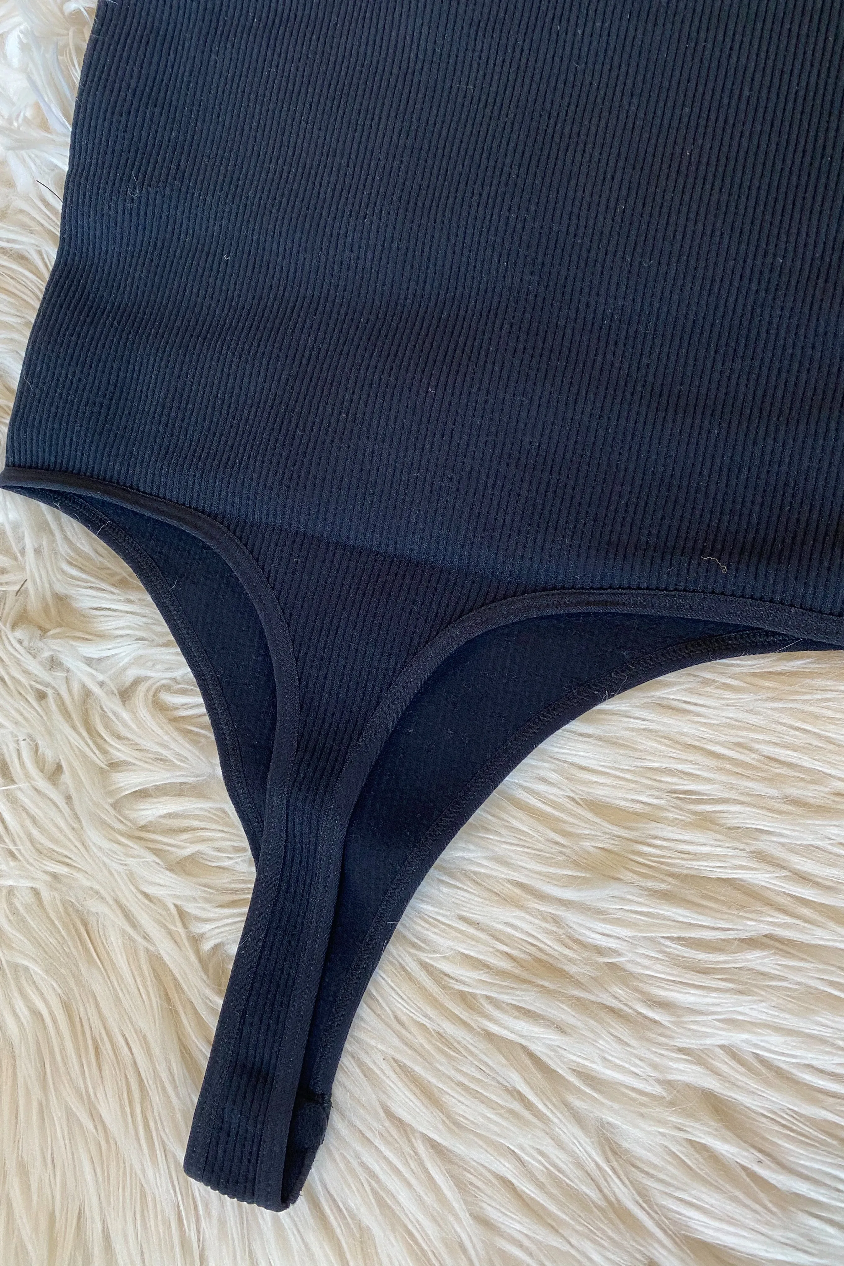 Ribbed Boxy Bodysuit