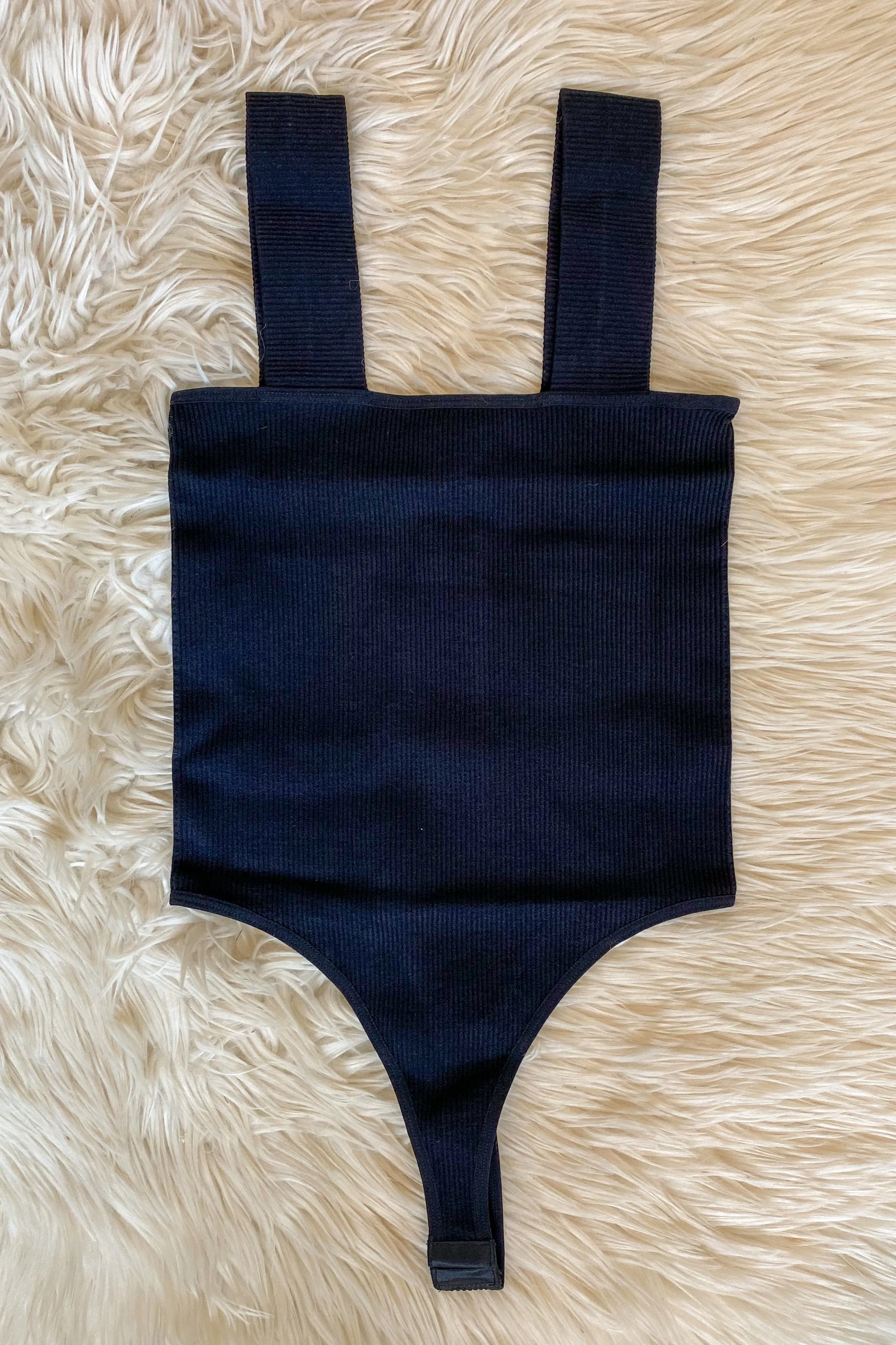 Ribbed Boxy Bodysuit