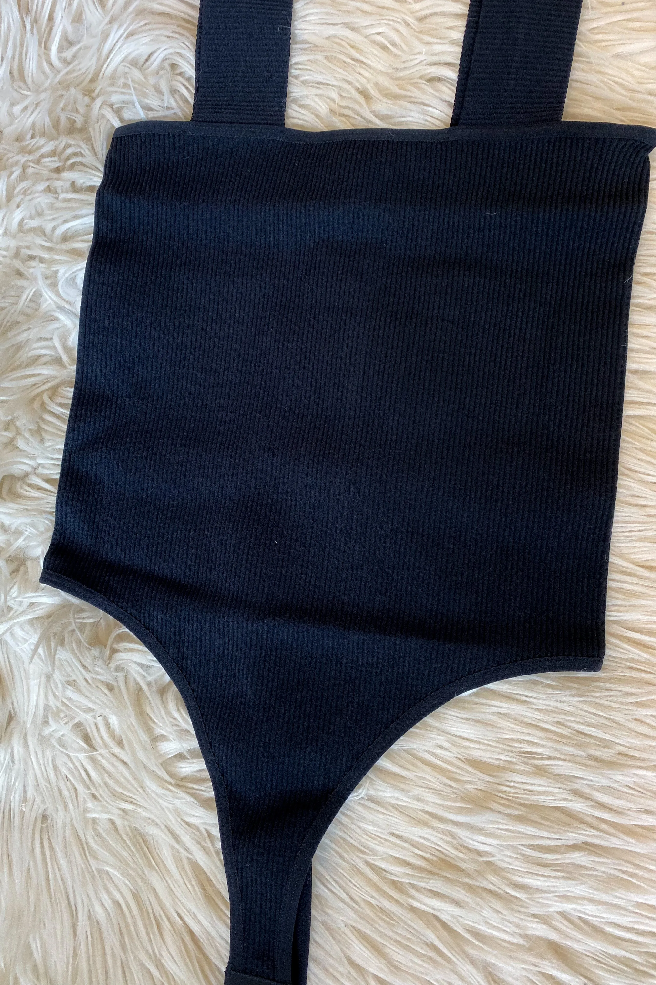 Ribbed Boxy Bodysuit