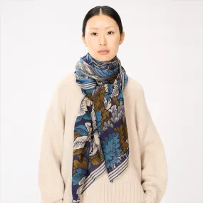 Scarf 90 'Panthere' in Blue by Inoui Editions