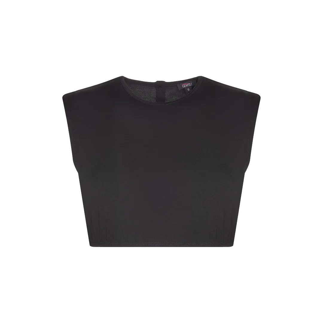 SH317 - sleeveless crop shell, viscose