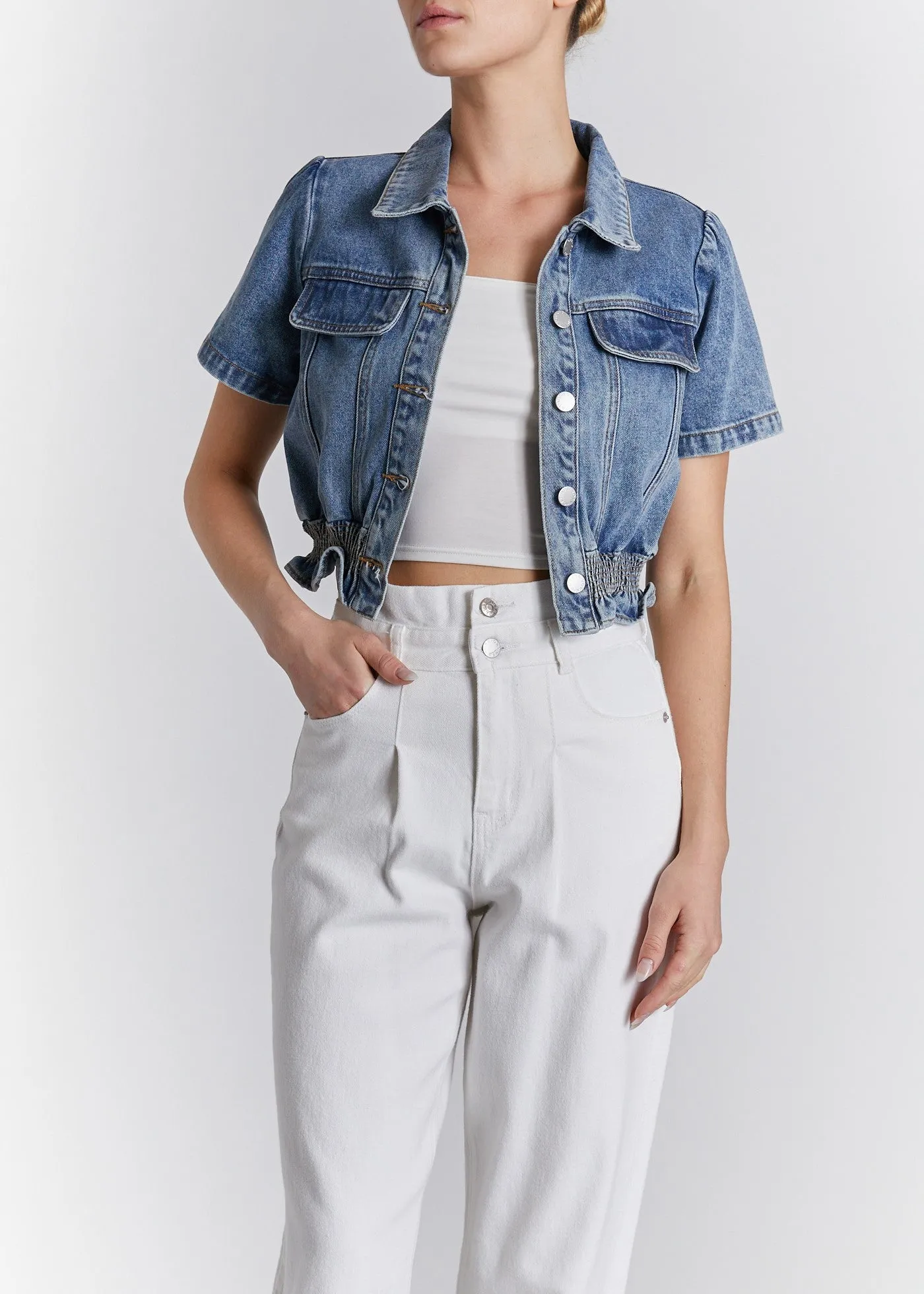 Short Sleeved Cropped Jacket