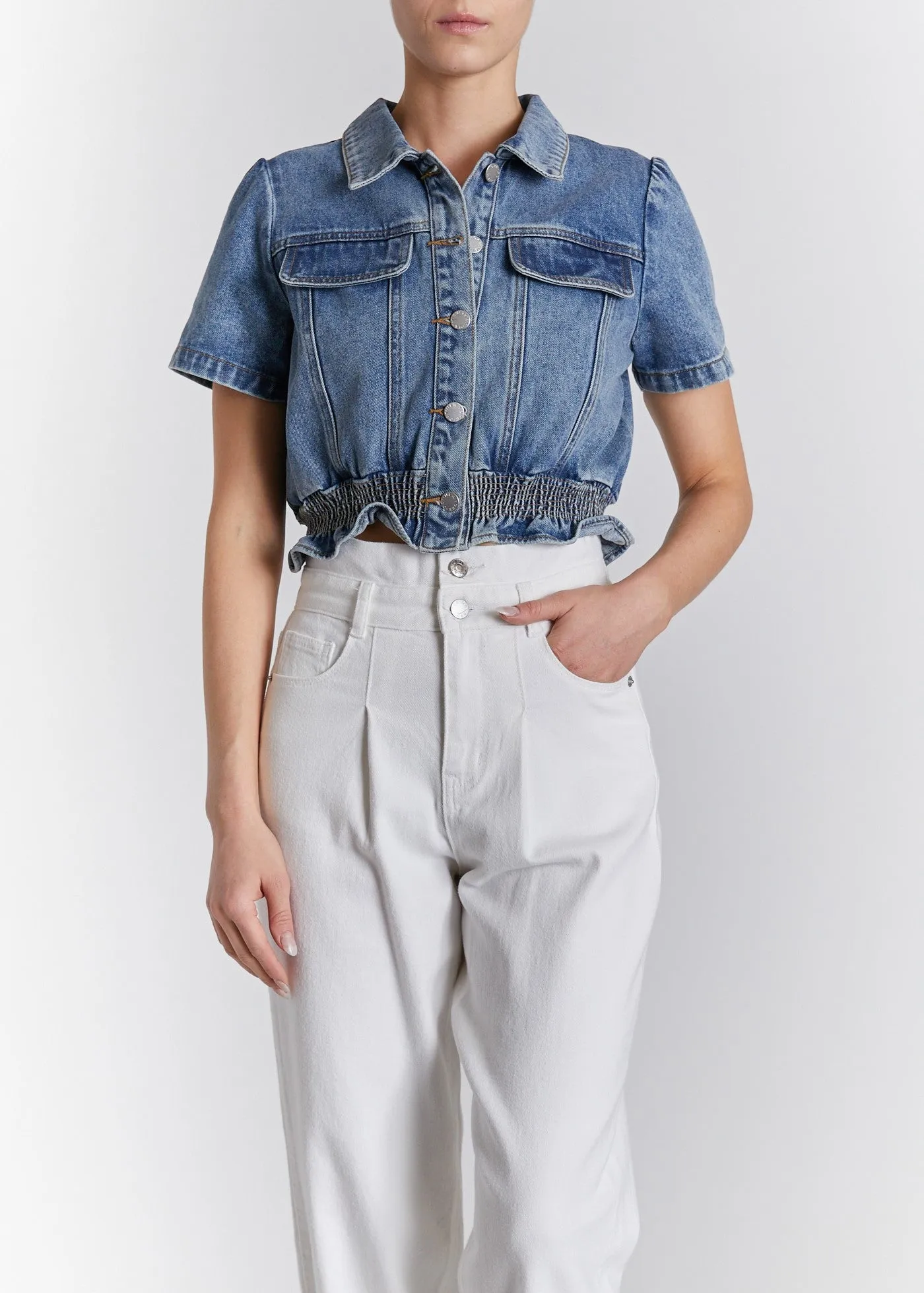 Short Sleeved Cropped Jacket