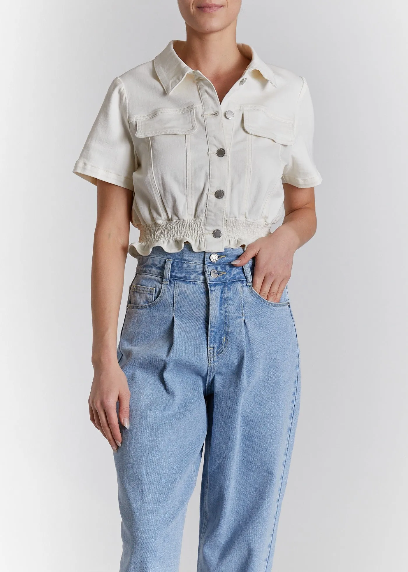 Short Sleeved Cropped Jacket