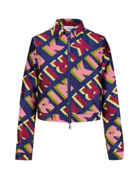 Typo Jacquard Bomber Jacket