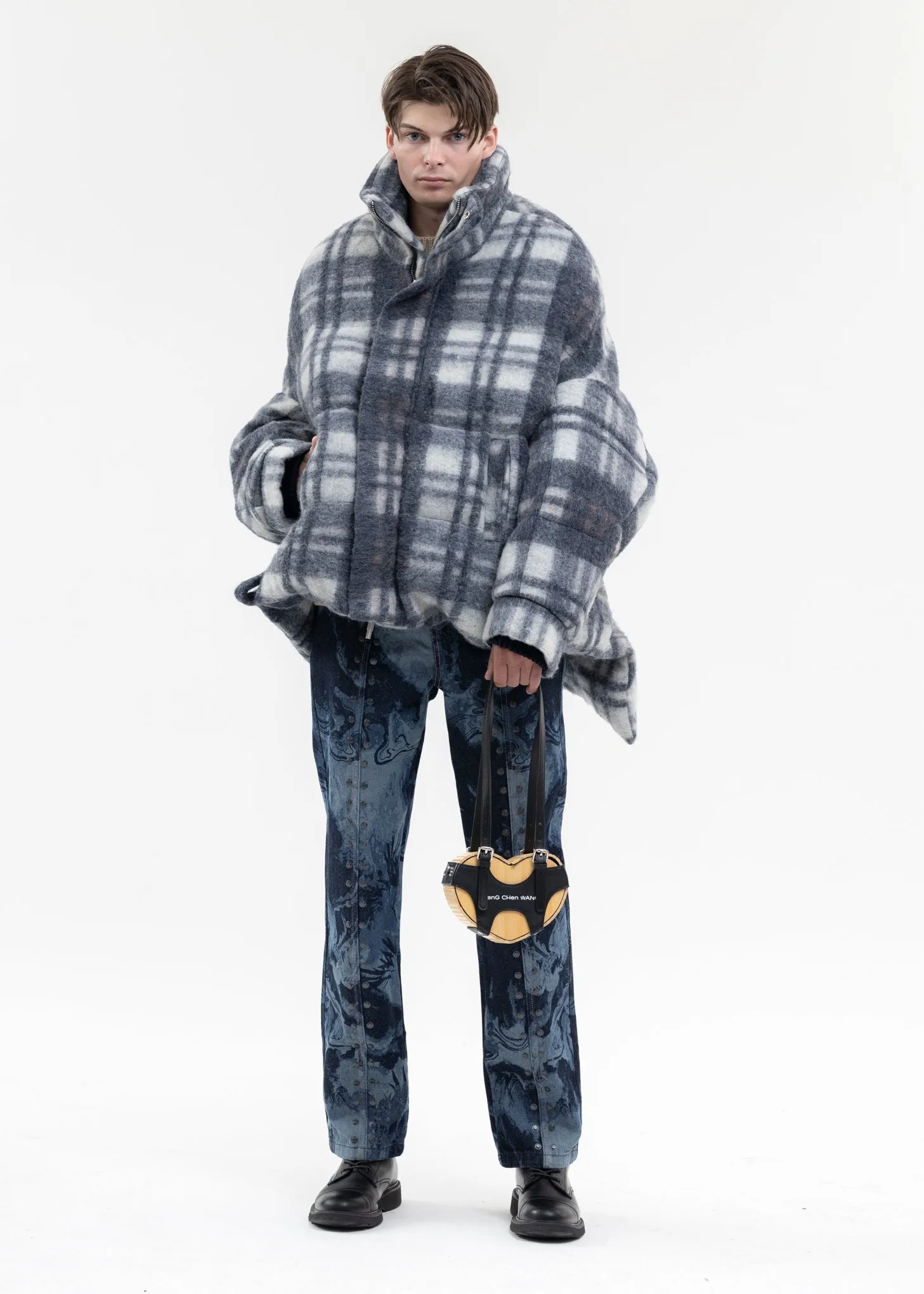 UPSIDE DOWN JACKET IN CHECK PATTERN