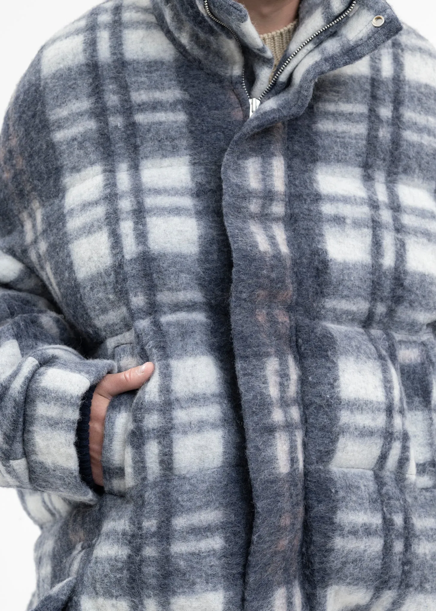 UPSIDE DOWN JACKET IN CHECK PATTERN