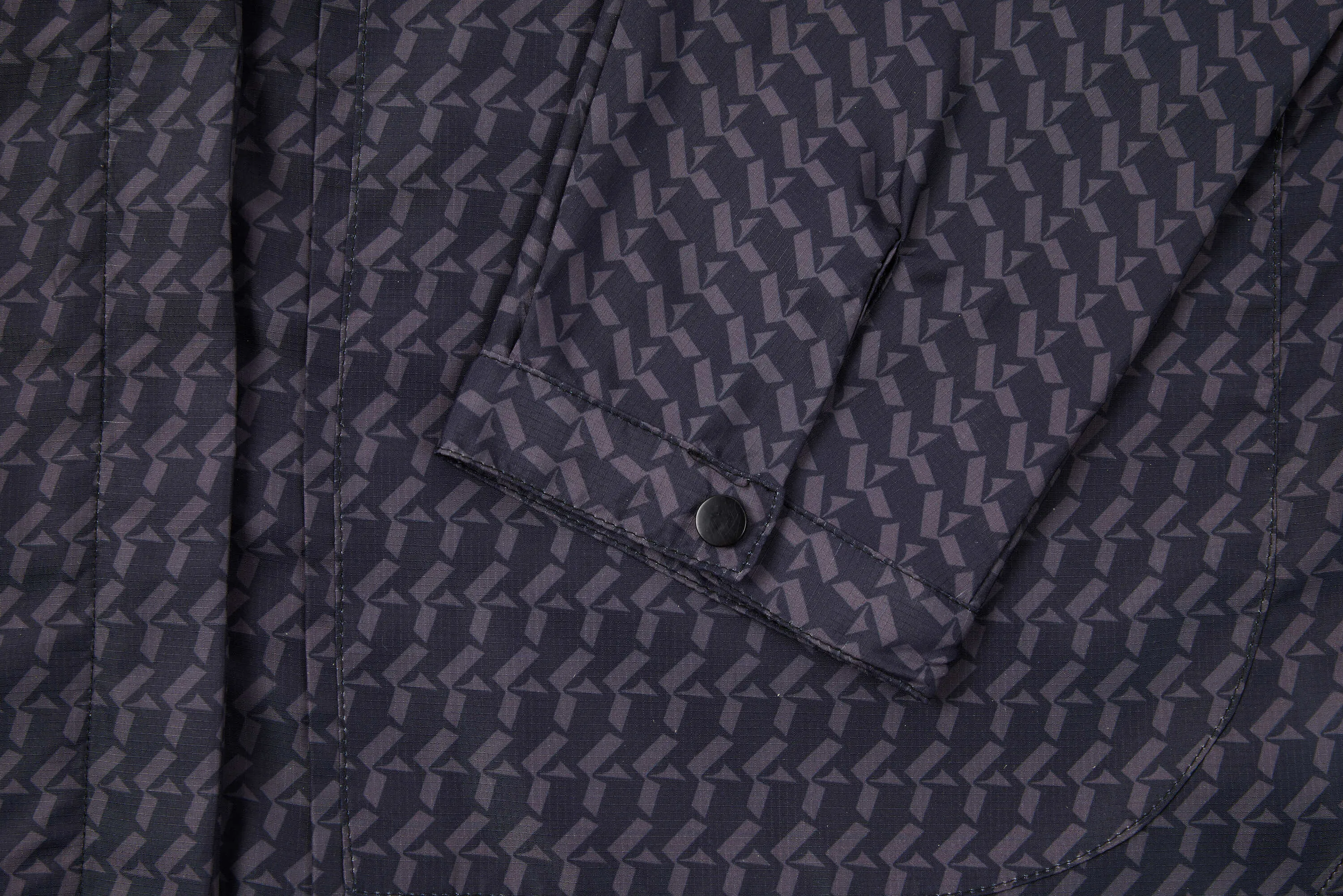 Winter Grey Printed Parka Jacket