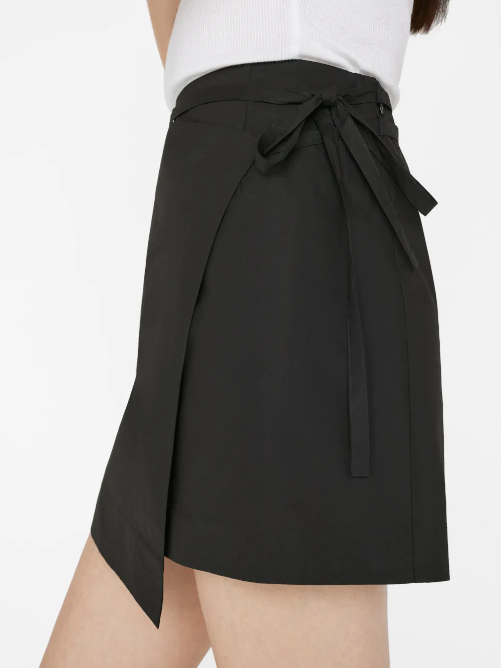 Wrap Mini Skirt -- Noir