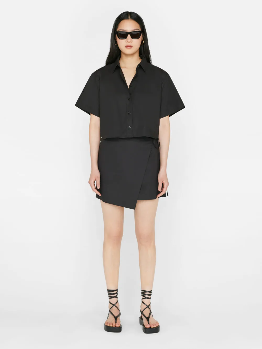 Wrap Mini Skirt -- Noir