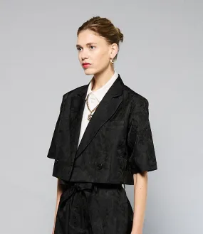 Yelena Short Sleeve Jacquard Jacket